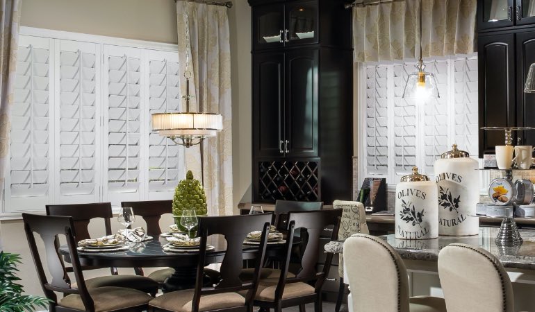 Plantation Shutters in kitchen