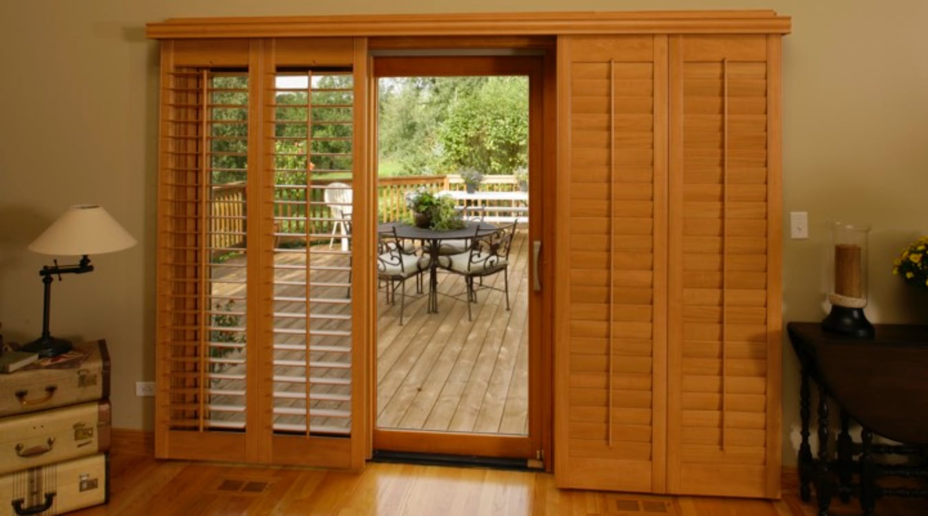 Sliding Glass Door Shutters In Las Vegas Sunburst Shutters Las
