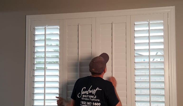 Plantation shutters are a great option when you are ready to replace your blinds in Las Vegas. Installation of plantation shutters in Las Vegas