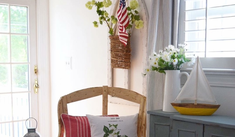 Bright sitting corner with faux wood plantation shutters in Las Vegas. Faux wood plantation shutters in Las Vegas