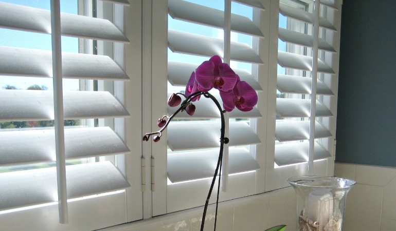 Plantation shutters are manufactured with recyclable faux wood. Faux wood plantation shutters in Las Vegas